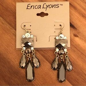 Erica Lyons | Faux Marcasite Chandelier Earrings | 2.75” Length
